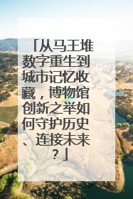 从马王堆数字重生到城市记忆收藏，博物馆创新之举如何守护历史、连接未来？