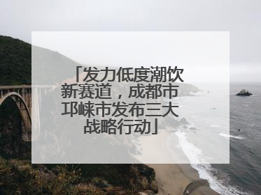 发力低度潮饮新赛道，成都市邛崃市发布三大战略行动