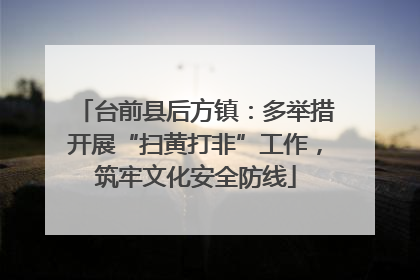 台前县后方镇：多举措开展“扫黄打非”工作，筑牢文化安全防线