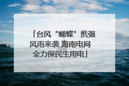 台风“蝴蝶”携强风雨来袭 海南电网全力保民生用电