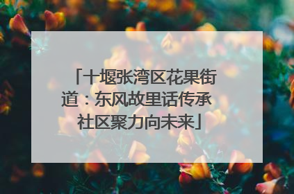 十堰张湾区花果街道：东风故里话传承 社区聚力向未来