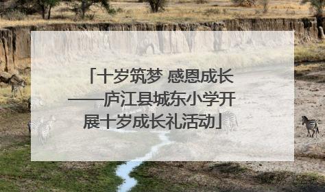 十岁筑梦 感恩成长——庐江县城东小学开展十岁成长礼活动