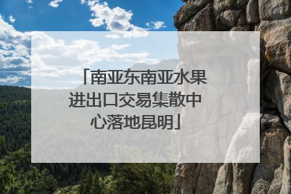 南亚东南亚水果进出口交易集散中心落地昆明