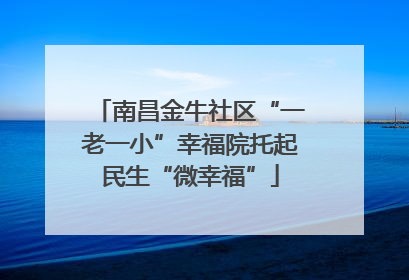 南昌金牛社区“一老一小”幸福院托起民生“微幸福”