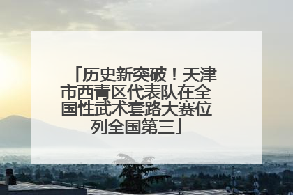 历史新突破！天津市西青区代表队在全国性武术套路大赛位列全国第三