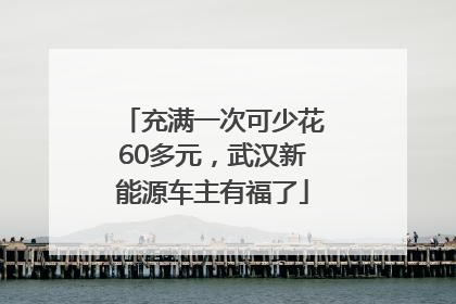 充满一次可少花60多元，武汉新能源车主有福了
