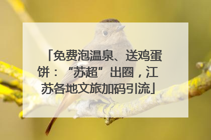 免费泡温泉、送鸡蛋饼：“苏超”出圈，江苏各地文旅加码引流