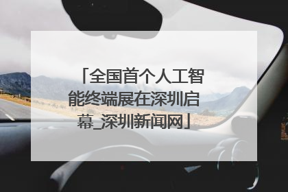 全国首个人工智能终端展在深圳启幕_深圳新闻网