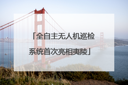 全自主无人机巡检系统首次亮相夷陵
