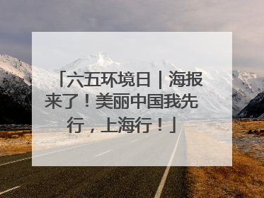 六五环境日｜海报来了！美丽中国我先行，上海行！