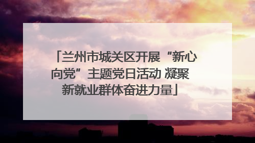 兰州市城关区开展“新心向党”主题党日活动 凝聚新就业群体奋进力量