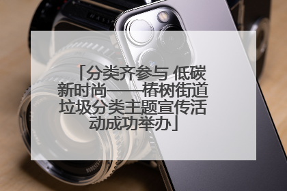 分类齐参与 低碳新时尚——椿树街道垃圾分类主题宣传活动成功举办