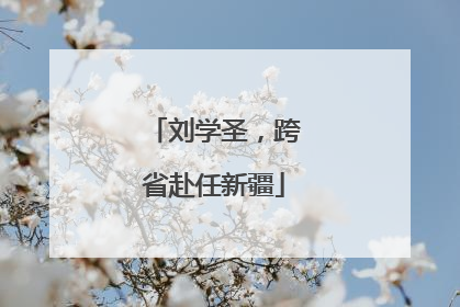 刘学圣，跨省赴任新疆