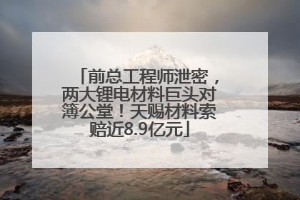 前总工程师泄密，两大锂电材料巨头对簿公堂！天赐材料索赔近8.9亿元
