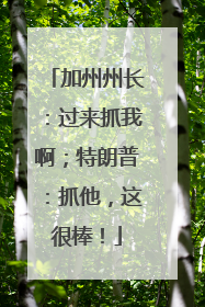 加州州长：过来抓我啊；特朗普：抓他，这很棒！