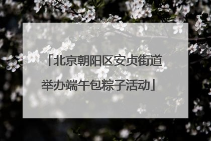 北京朝阳区安贞街道举办端午包粽子活动