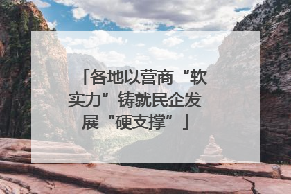 各地以营商“软实力”铸就民企发展“硬支撑”