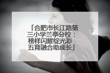 合肥市长江路第三小学兰亭分校：榜样闪耀绽光彩 五育融合助成长