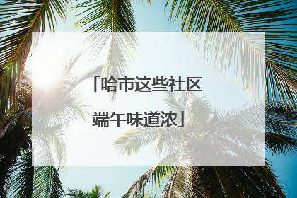 哈市这些社区端午味道浓