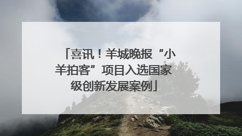 喜讯！羊城晚报“小羊拍客”项目入选国家级创新发展案例