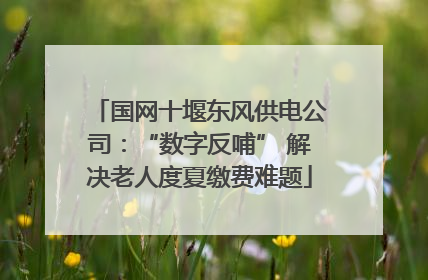 国网十堰东风供电公司：“数字反哺” 解决老人度夏缴费难题