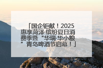 国企钜献！2025惠享菏泽·缤纷夏日消费季暨“华瑞·华小粮”青岛啤酒节启幕！