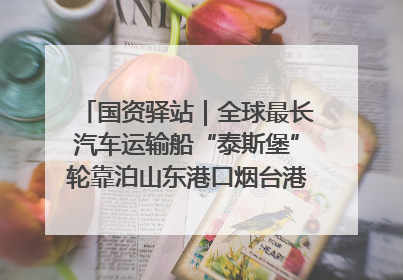 国资驿站｜全球最长汽车运输船“泰斯堡”轮靠泊山东港口烟台港；渤海最大油气平台完成浮托安装