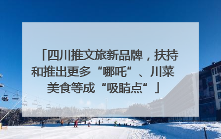 四川推文旅新品牌，扶持和推出更多“哪吒”、川菜美食等成“吸睛点”