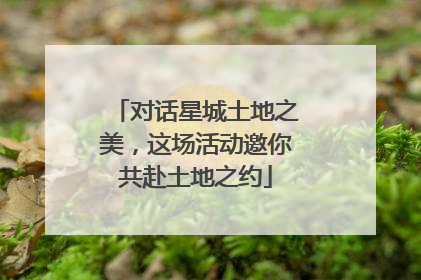 对话星城土地之美，这场活动邀你共赴土地之约