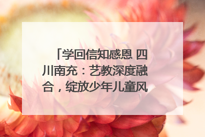 学回信知感恩 四川南充：艺教深度融合，绽放少年儿童风采｜您牵挂的四川
