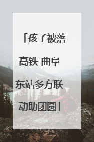 孩子被落高铁 曲阜东站多方联动助团圆