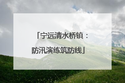 宁远清水桥镇：防汛演练筑防线