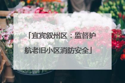 宜宾叙州区：监督护航老旧小区消防安全