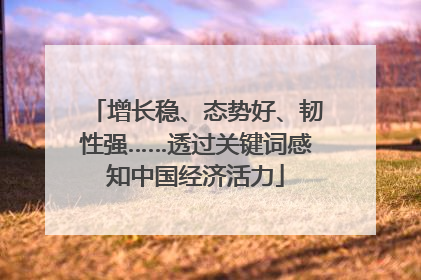 增长稳、态势好、韧性强……透过关键词感知中国经济活力
