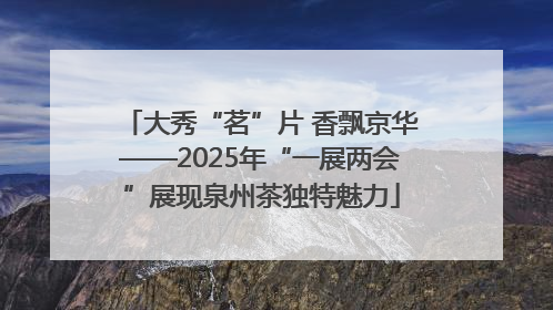 大秀“茗”片 香飘京华——2025年“一展两会”展现泉州茶独特魅力