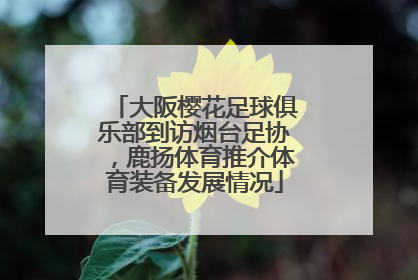 大阪樱花足球俱乐部到访烟台足协，鹿扬体育推介体育装备发展情况