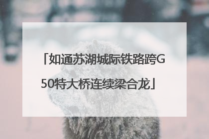 如通苏湖城际铁路跨G50特大桥连续梁合龙