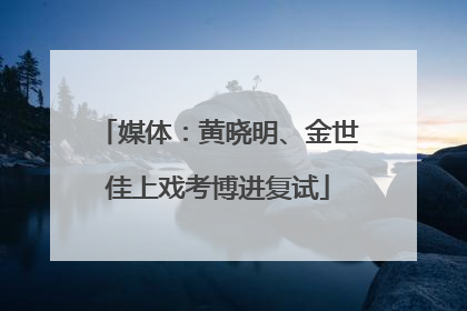媒体：黄晓明、金世佳上戏考博进复试
