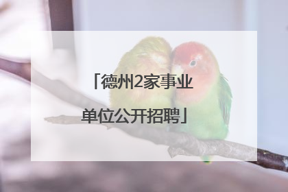 德州2家事业单位公开招聘