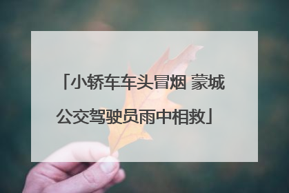 小轿车车头冒烟 蒙城公交驾驶员雨中相救