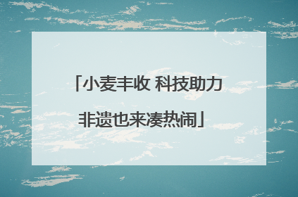小麦丰收 科技助力 非遗也来凑热闹