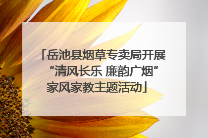 岳池县烟草专卖局开展“清风长乐 廉韵广烟”家风家教主题活动