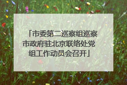 市委第二巡察组巡察市政府驻北京联络处党组工作动员会召开