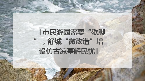 市民游园需要“歇脚”，舒城“微改造”增设仿古凉亭解民忧