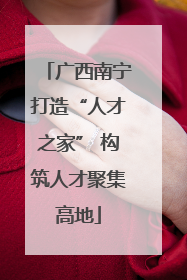 广西南宁打造“人才之家” 构筑人才聚集高地