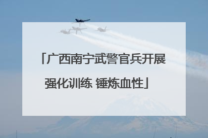 广西南宁武警官兵开展强化训练 锤炼血性