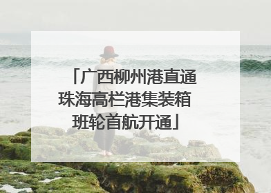 广西柳州港直通珠海高栏港集装箱班轮首航开通