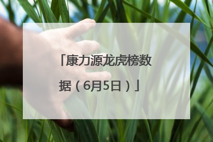 康力源龙虎榜数据（6月5日）