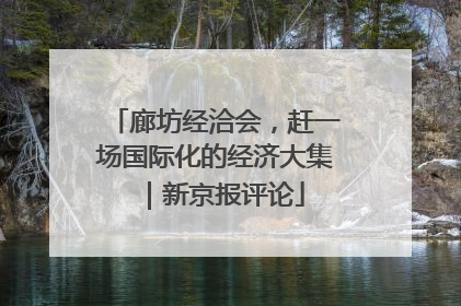 廊坊经洽会，赶一场国际化的经济大集｜新京报评论