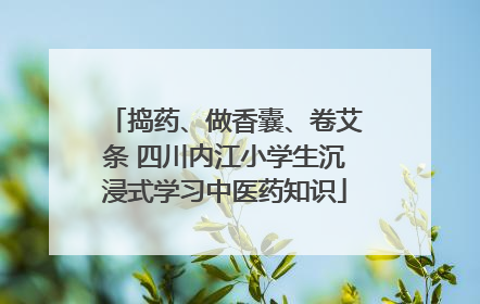 捣药、做香囊、卷艾条 四川内江小学生沉浸式学习中医药知识